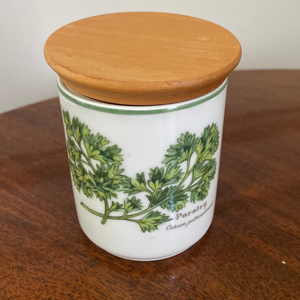 Royal Worcester Parsley Small Canister Vintage